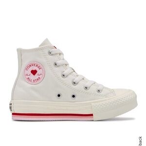 Converse Girl White/Pink High Top All Star Sneaker, NWT!